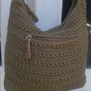 The Sak light brown crochet bag